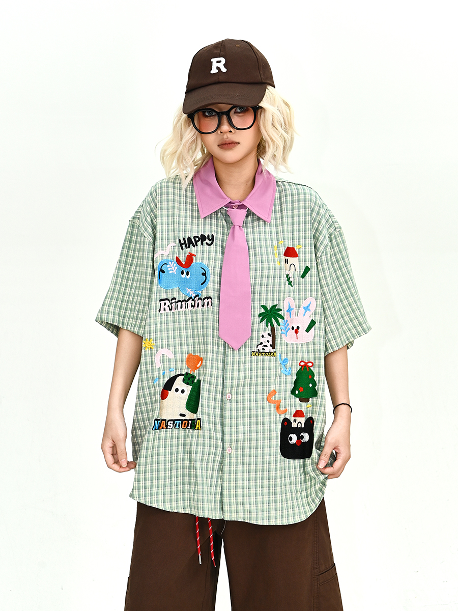 Street Fashion In Chinese - Summer New Women's Loose Animal Embroidery