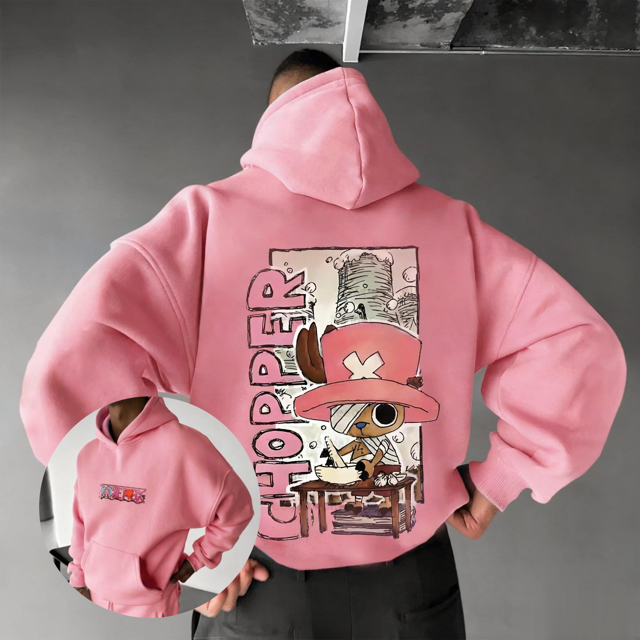 Graphic Hoodie Streetwear - One Piece Chopper Graphic Pullover Hoodie