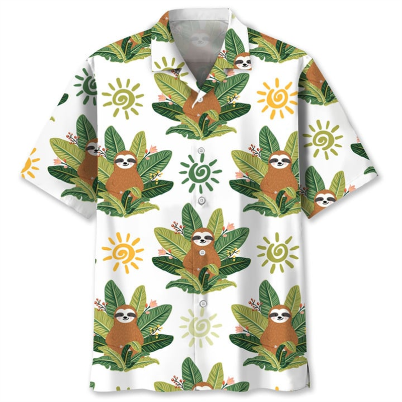 Street Fashion Australia - Australia Sloth Hawaiian Shirt For Men