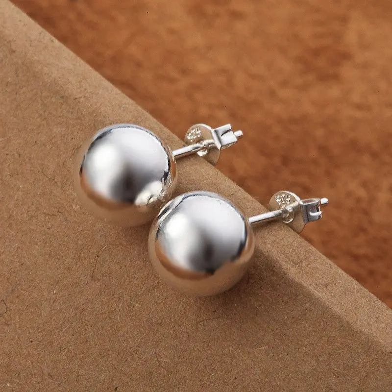 925 Sterling Silver classic 8m - مراجعة Street Fashion Earrings وسعره
