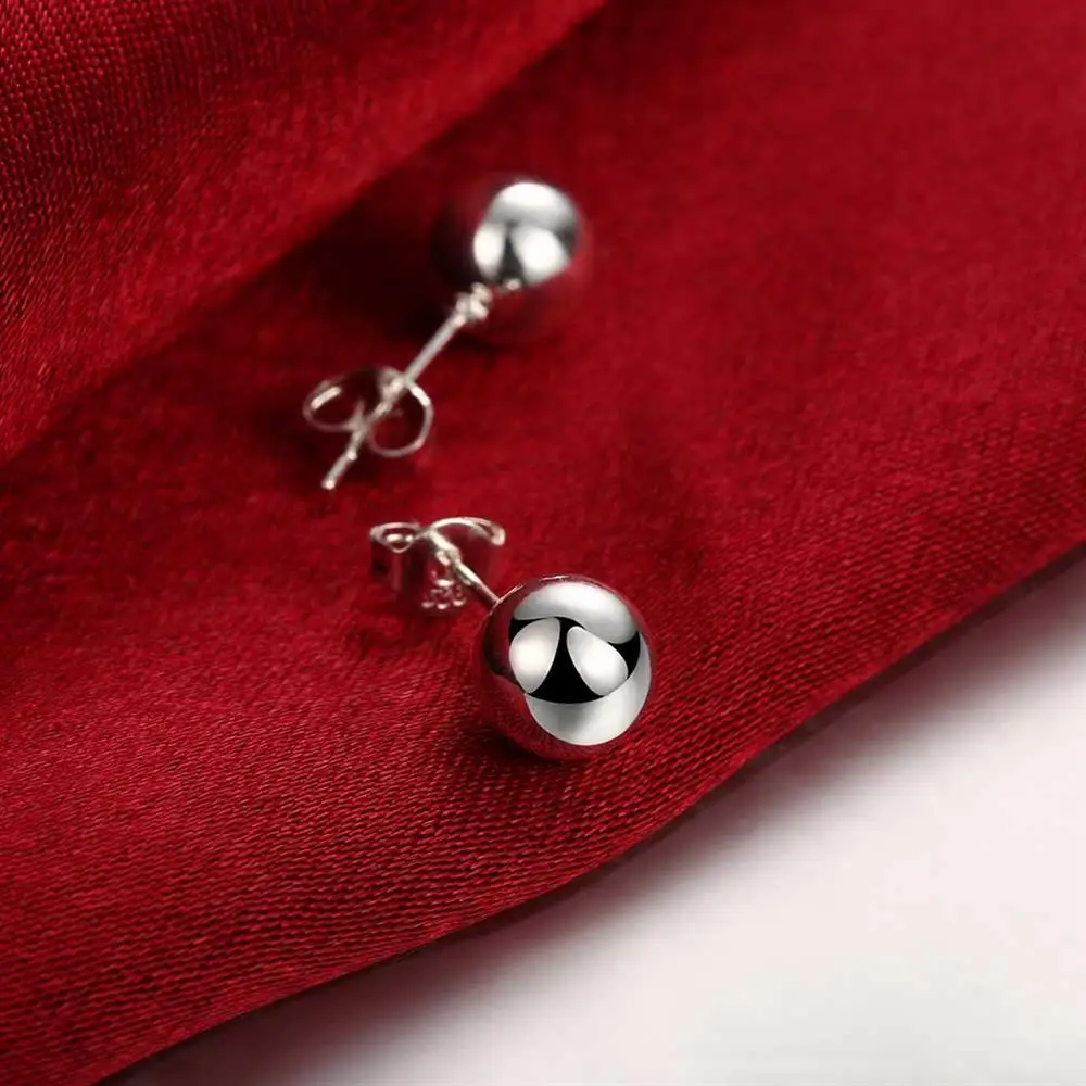 925 Sterling Silver classic 8m - مراجعة Street Fashion Earrings وسعره