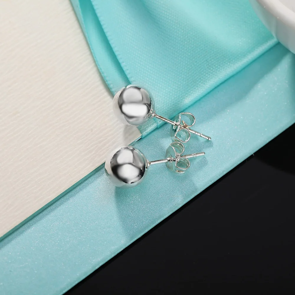 925 Sterling Silver classic 8m - مراجعة Street Fashion Earrings وسعره