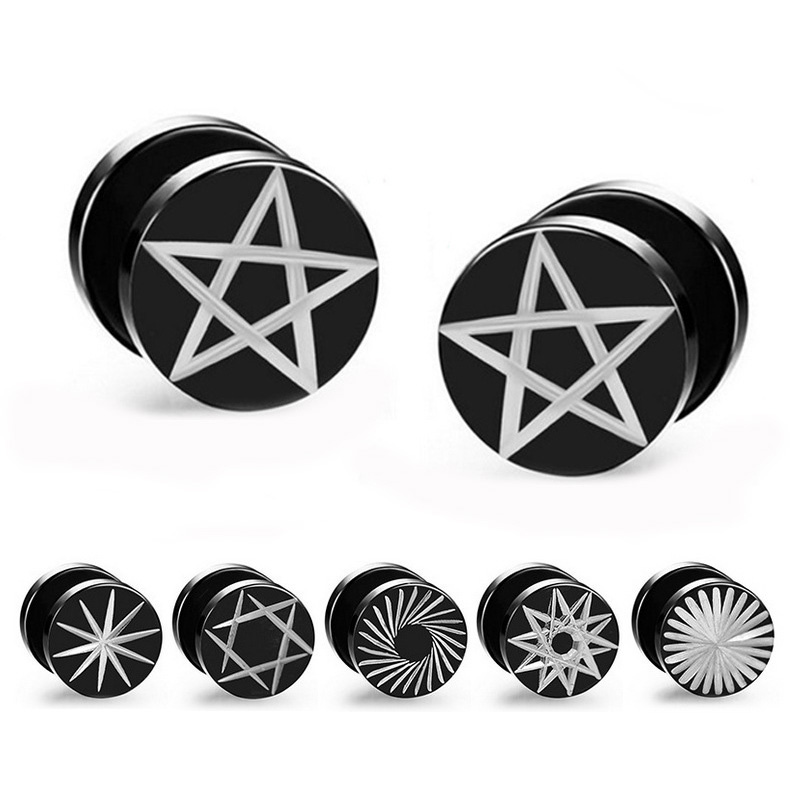 1 piece Street pop Punk Women  - مراجعة Street Fashion Earrings وسعره