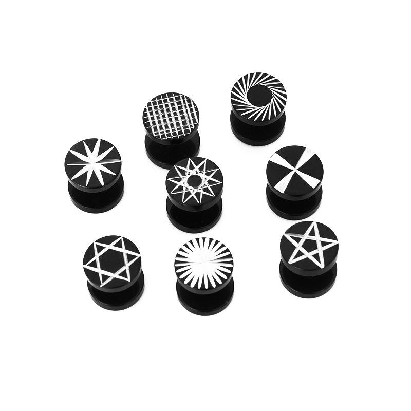 1 piece Street pop Punk Women  - مراجعة Street Fashion Earrings وسعره