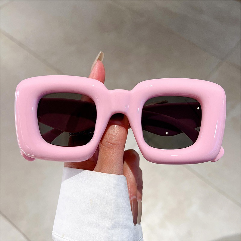 New Women Square Sunglasses Fe - مراجعة Street Fashion Photo وسعره