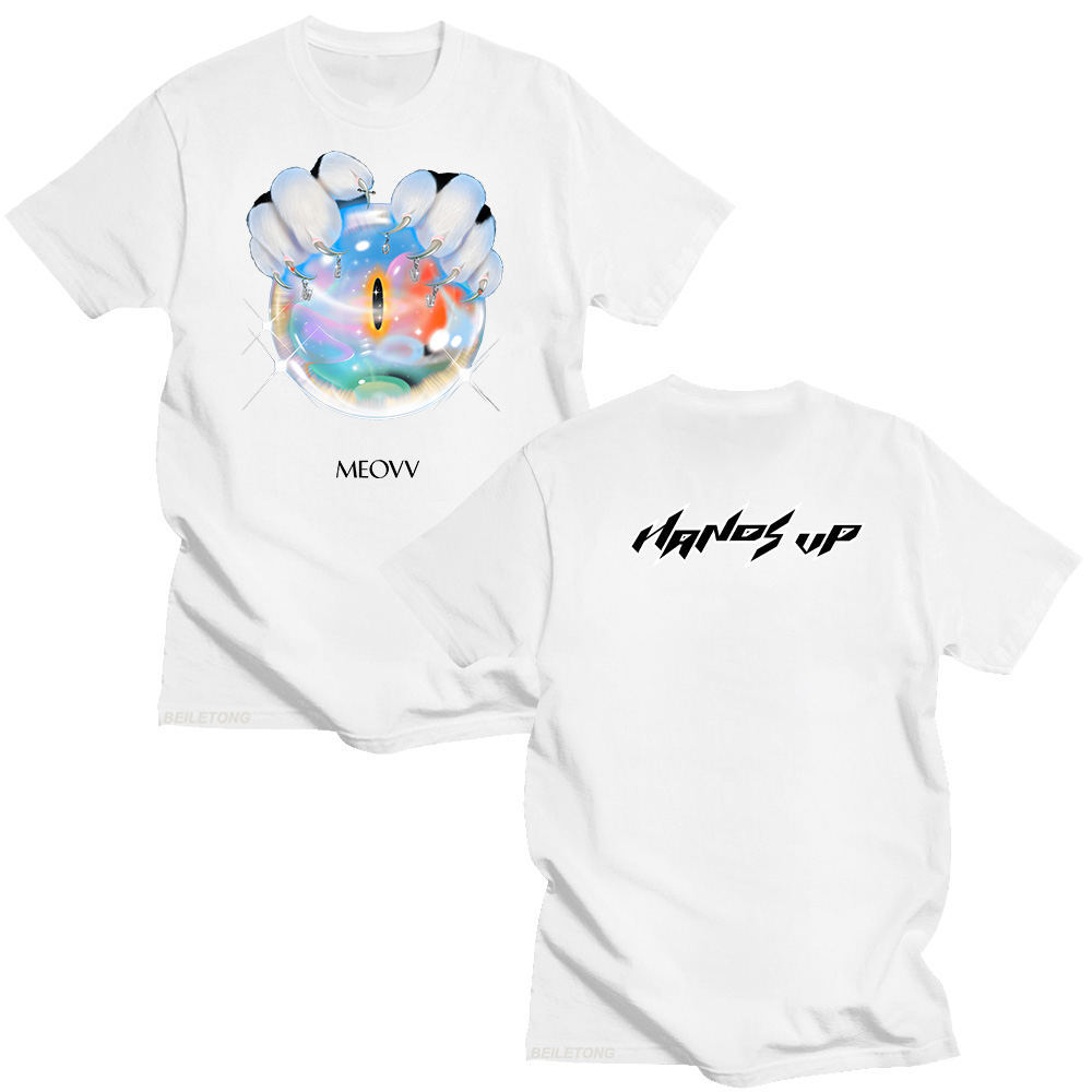 MEOVV Hands Up T shirts 2025 F - مراجعة Graphic Hoodie Streetwear وسعره