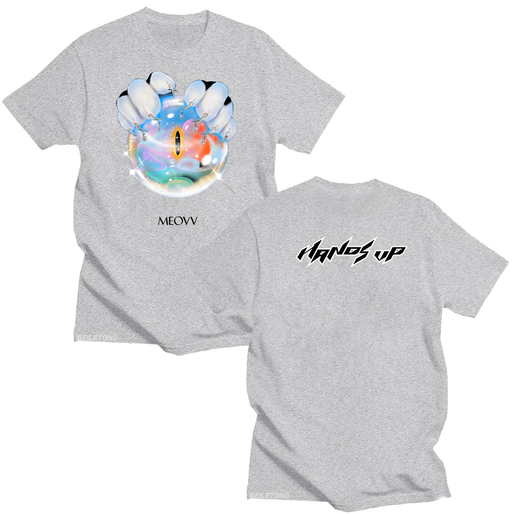 MEOVV Hands Up T shirts 2025 F - مراجعة Graphic Hoodie Streetwear وسعره