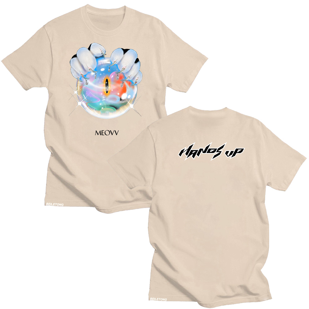 MEOVV Hands Up T shirts 2025 F - مراجعة Graphic Hoodie Streetwear وسعره