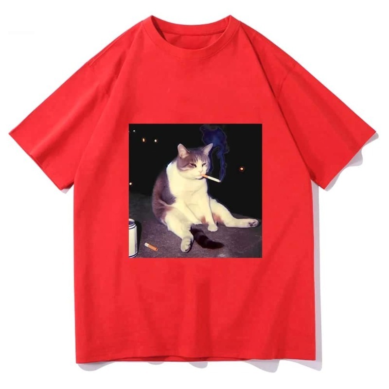 Popular Quirky Cat Mixed T-shi - مراجعة Quirky Street Fashion وسعره