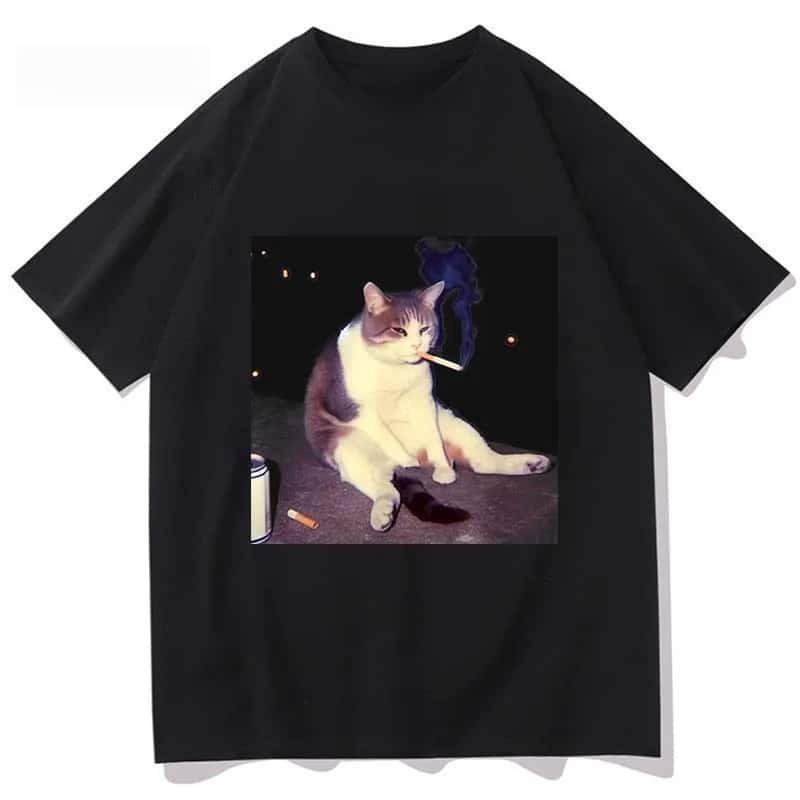 Popular Quirky Cat Mixed T-shi - مراجعة Quirky Street Fashion وسعره
