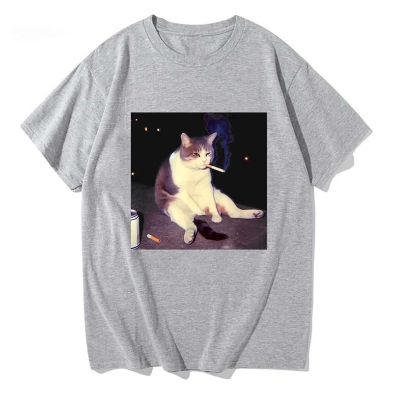 Popular Quirky Cat Mixed T-shi - مراجعة Quirky Street Fashion وسعره