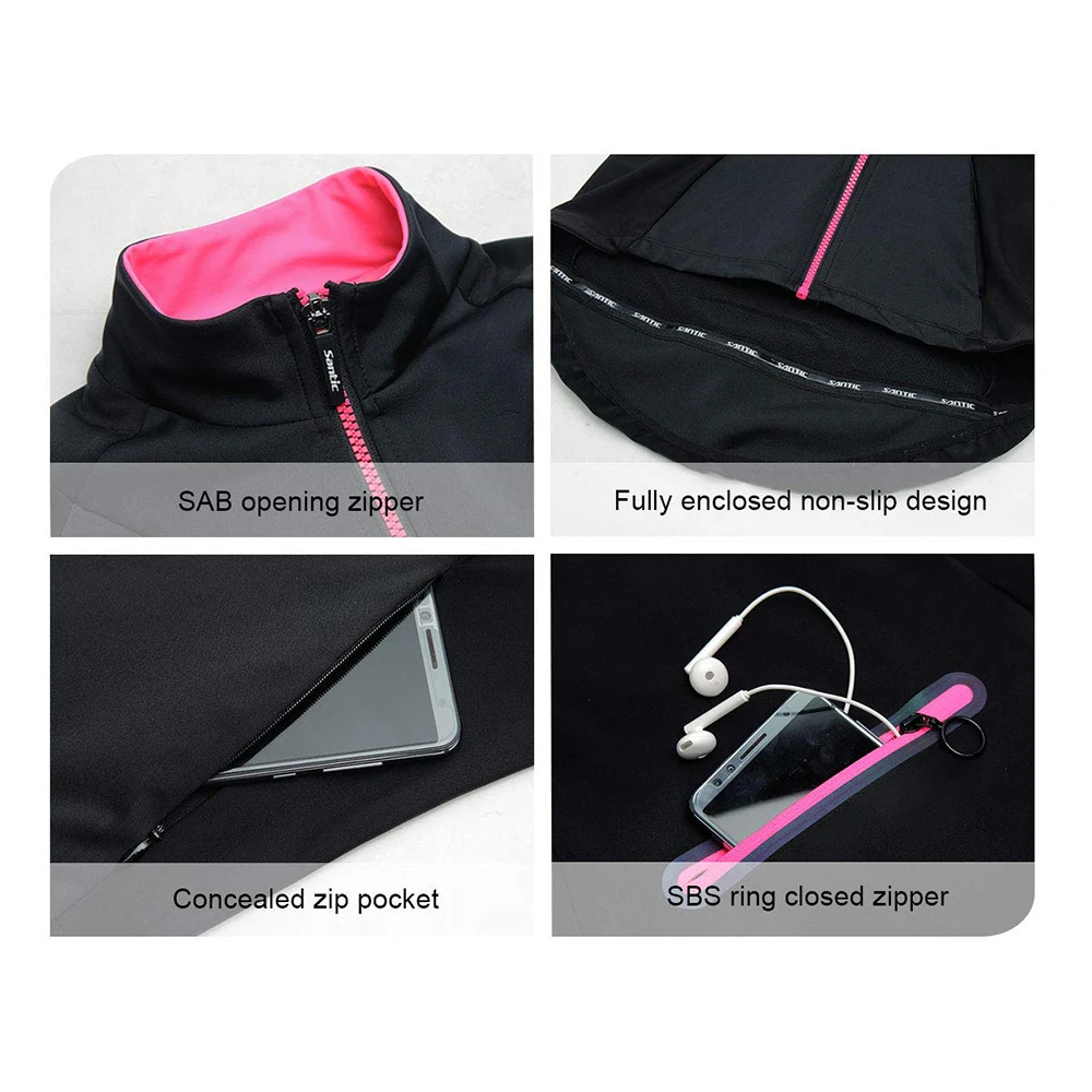 Santic Womens Fleece Bike Coat - مراجعة Windbreak Shell Jacket وسعره