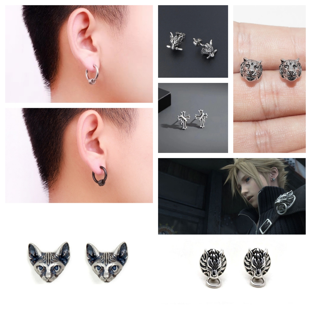 New Simple Men and Women Fashi - مراجعة Street Fashion Earrings وسعره