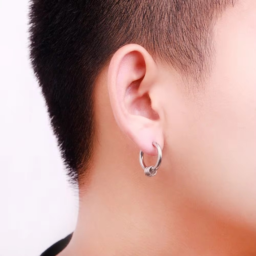 New Simple Men and Women Fashi - مراجعة Street Fashion Earrings وسعره