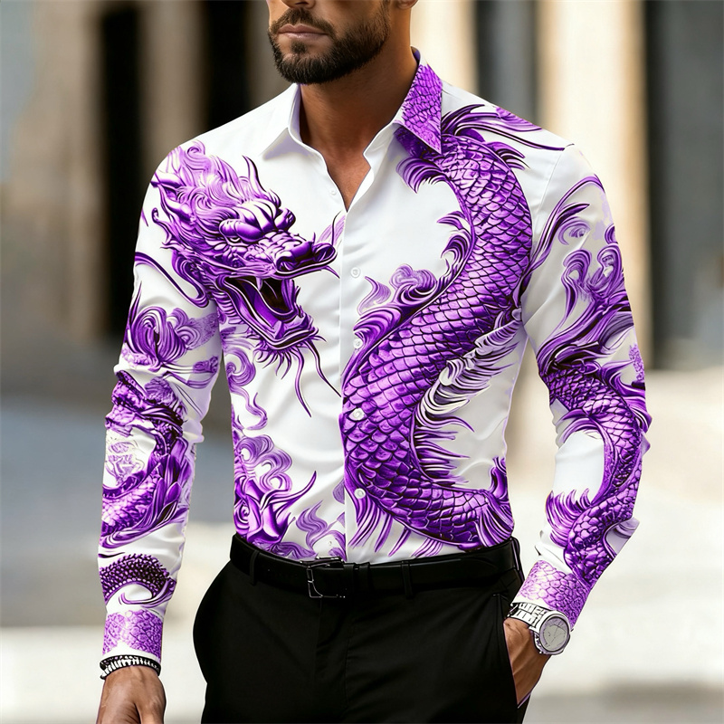 Men's shirt long sleeve shirt  - مراجعة Street Fashion In Chinese وسعره
