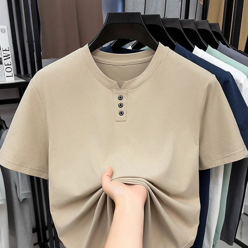 Mens Casual Henley Neck T Shir - مراجعة Street Fashion For Man وسعره