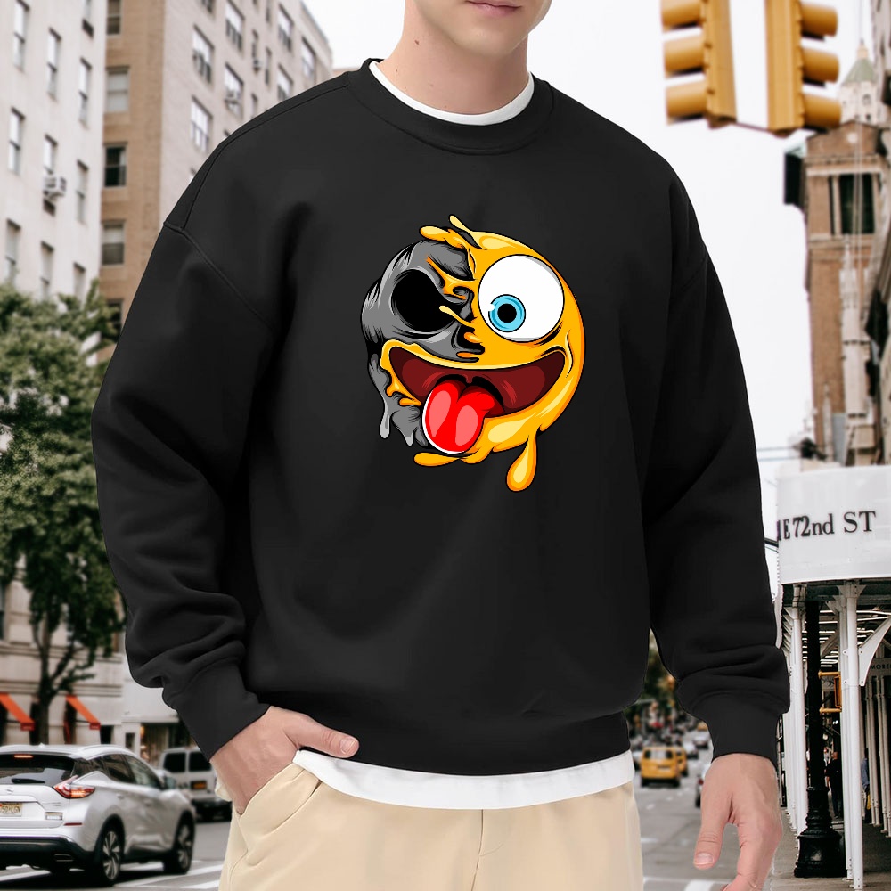 Men's Black Crew Neck Sweatshi - مراجعة Quirky Street Fashion وسعره