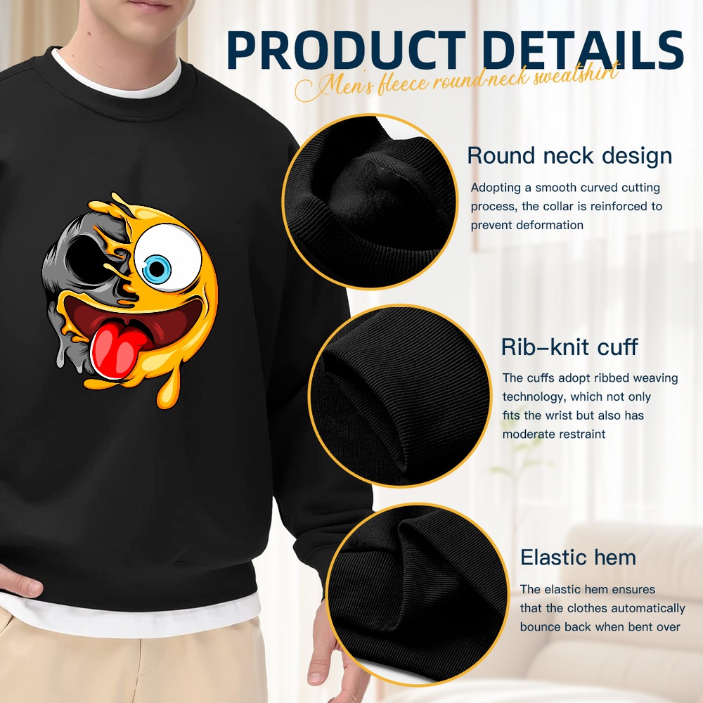 Men's Black Crew Neck Sweatshi - مراجعة Quirky Street Fashion وسعره