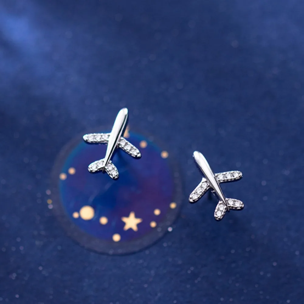 Simple Delicate Small Plane Ai - مراجعة Street Fashion Earrings وسعره