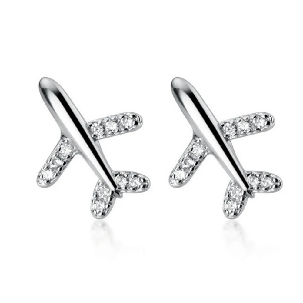 Simple Delicate Small Plane Ai - مراجعة Street Fashion Earrings وسعره