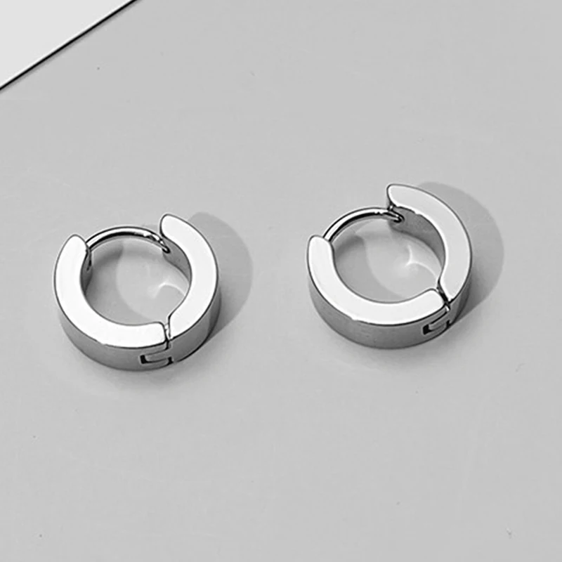 4 Pairs Punk Steel-color Stain - مراجعة Street Fashion Earrings وسعره