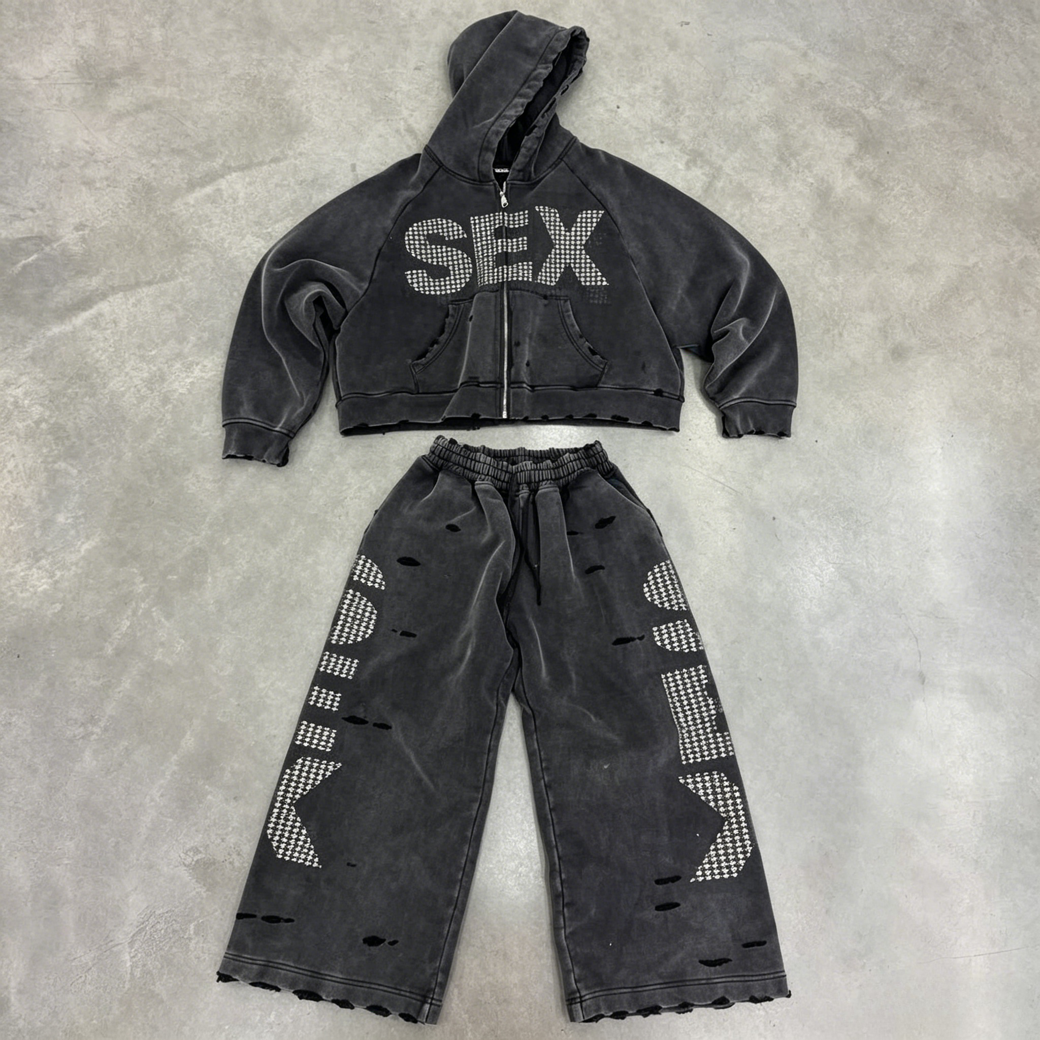 Y2K Sex Hoodie Set Oversized R - مراجعة Street Fashion For Man وسعره