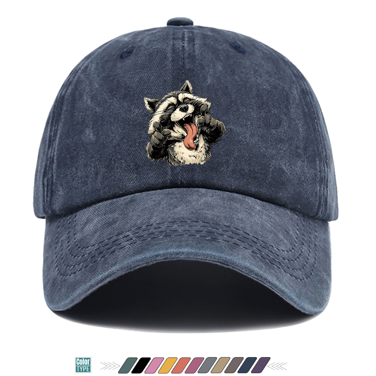 1pc Quirky Grinning Raccoon Pr - مراجعة Quirky Street Fashion وسعره