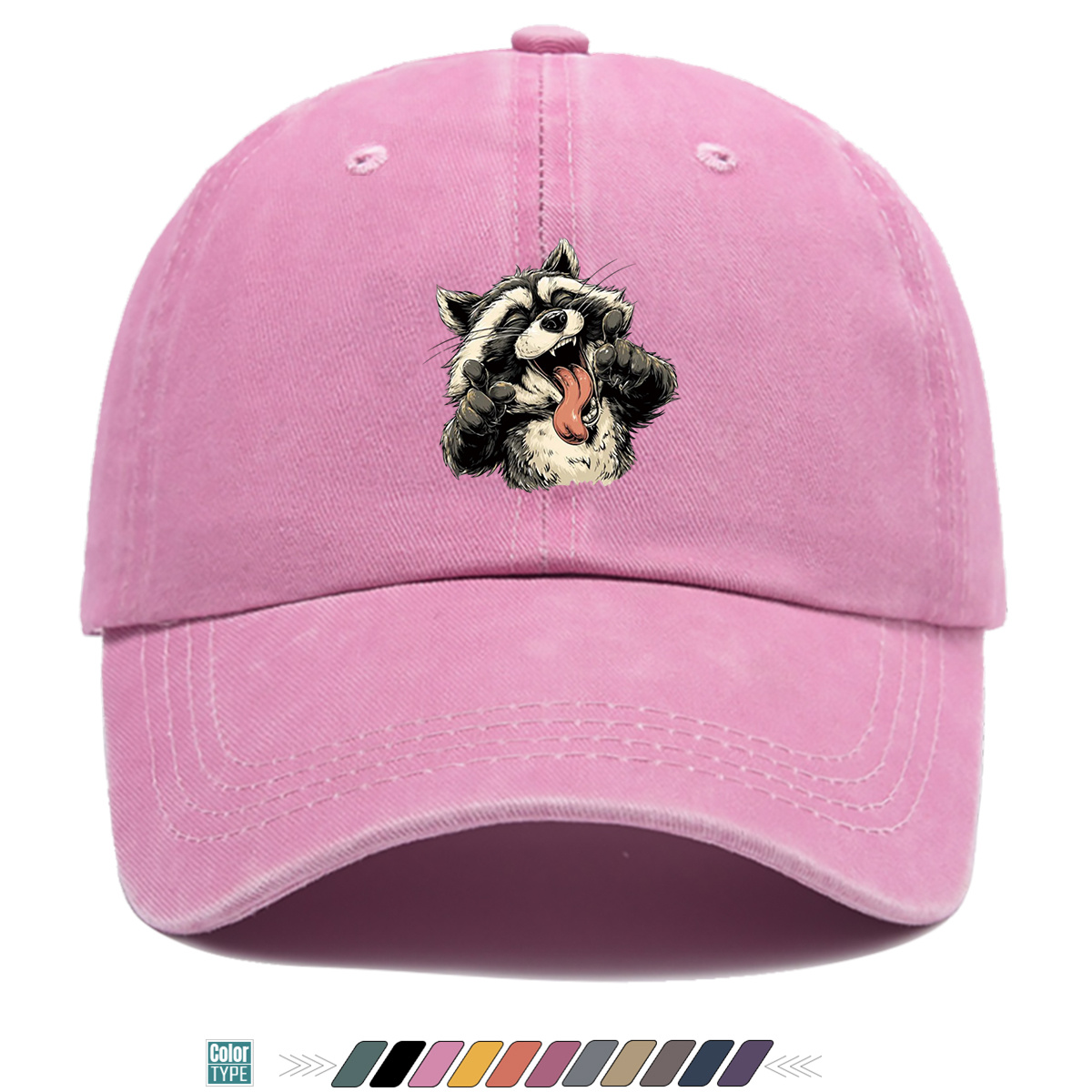 1pc Quirky Grinning Raccoon Pr - مراجعة Quirky Street Fashion وسعره