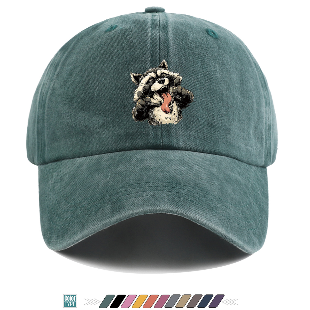 1pc Quirky Grinning Raccoon Pr - مراجعة Quirky Street Fashion وسعره