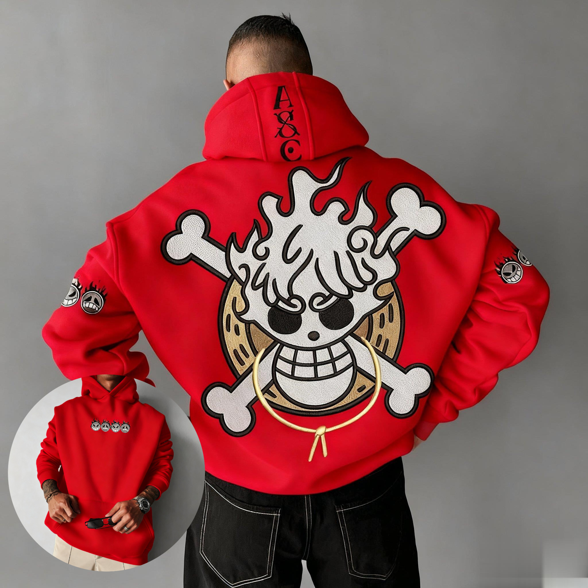 Oversized One Piece Anime Hood - مراجعة Graphic Hoodie Streetwear وسعره