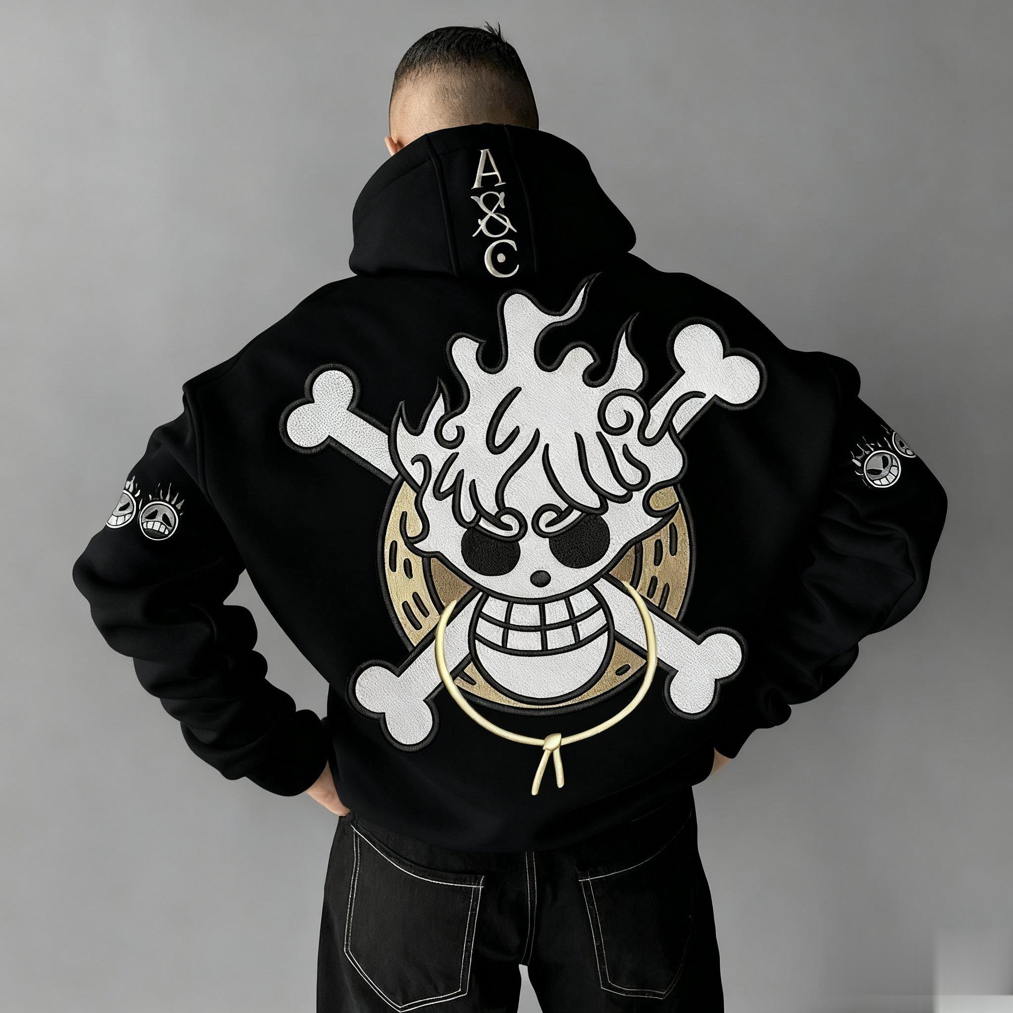 Oversized One Piece Anime Hood - مراجعة Graphic Hoodie Streetwear وسعره