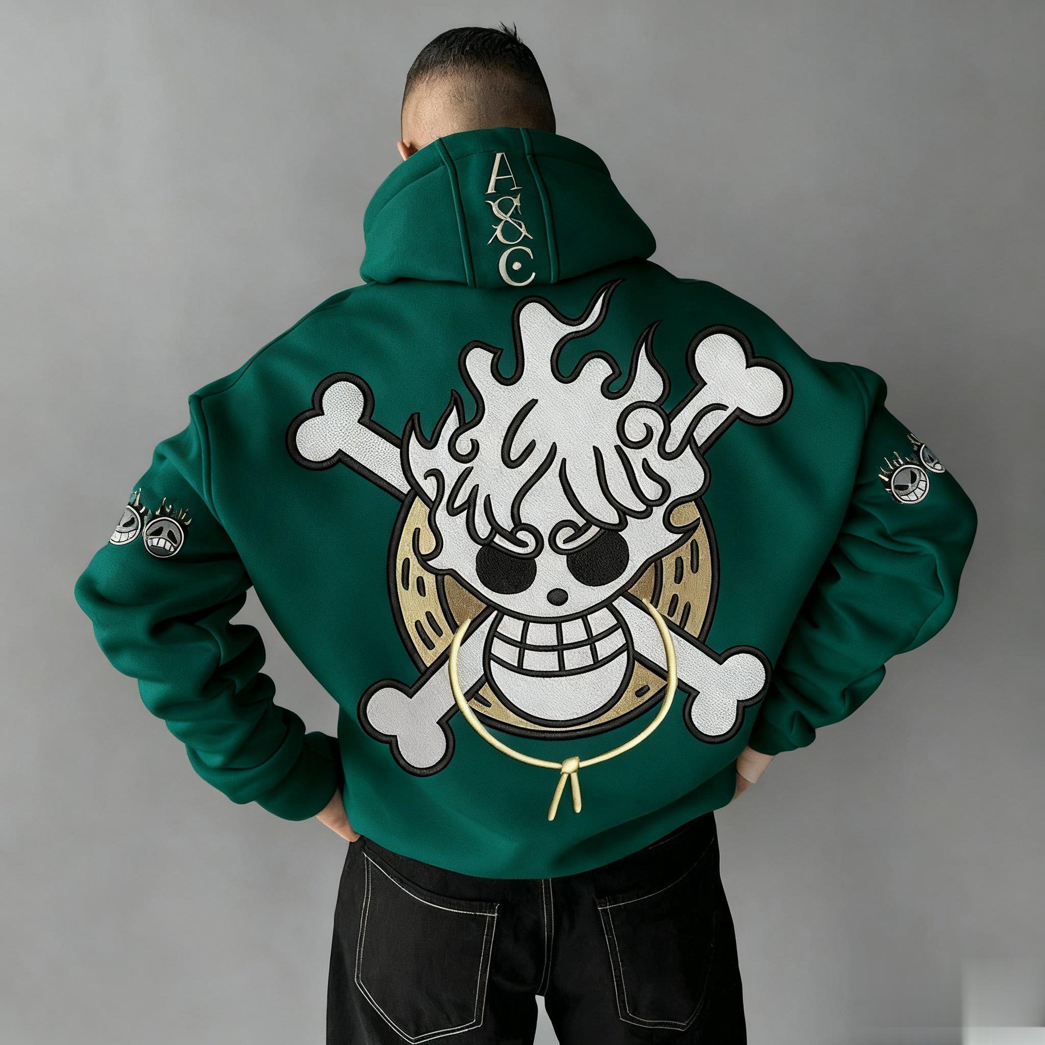 Oversized One Piece Anime Hood - مراجعة Graphic Hoodie Streetwear وسعره