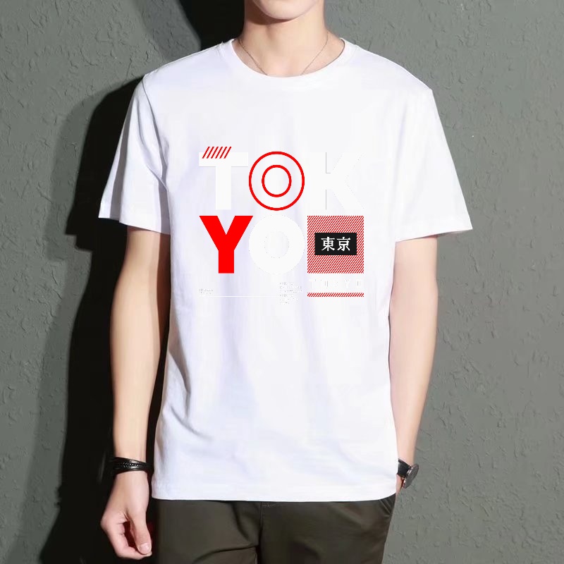 Men's Black Round-Neck Short-S - مراجعة Street Fashion Tokyo وسعره