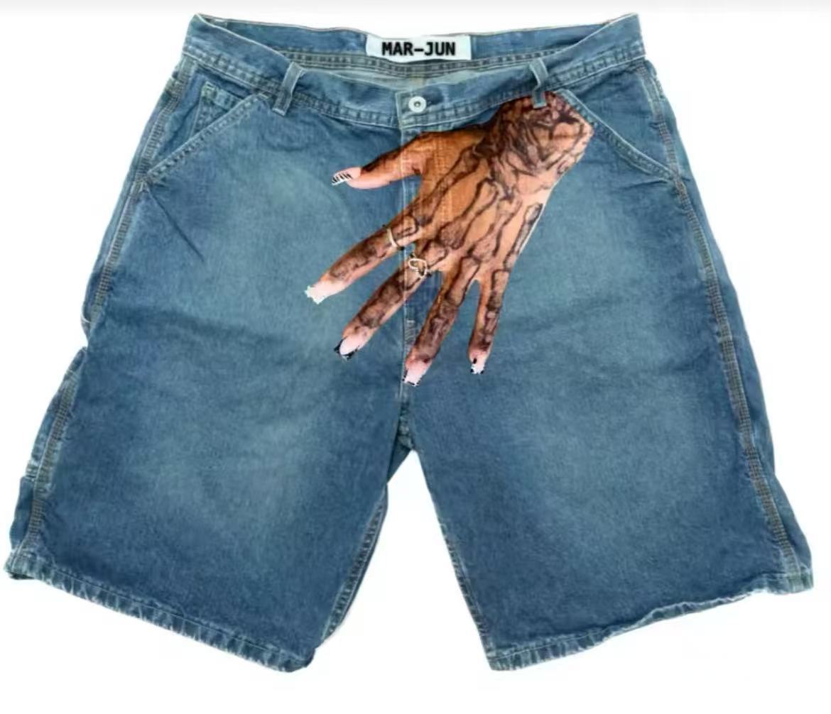 Y2K Baggy Denim Shorts vintage - مراجعة Street Fashion Baggy وسعره