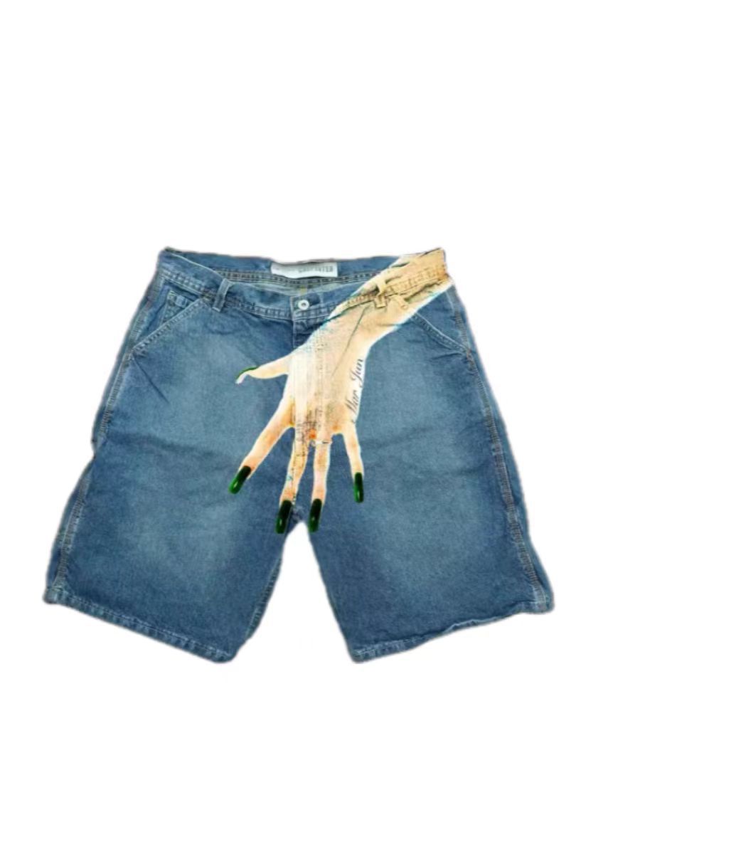 Y2K Baggy Denim Shorts vintage - مراجعة Street Fashion Baggy وسعره
