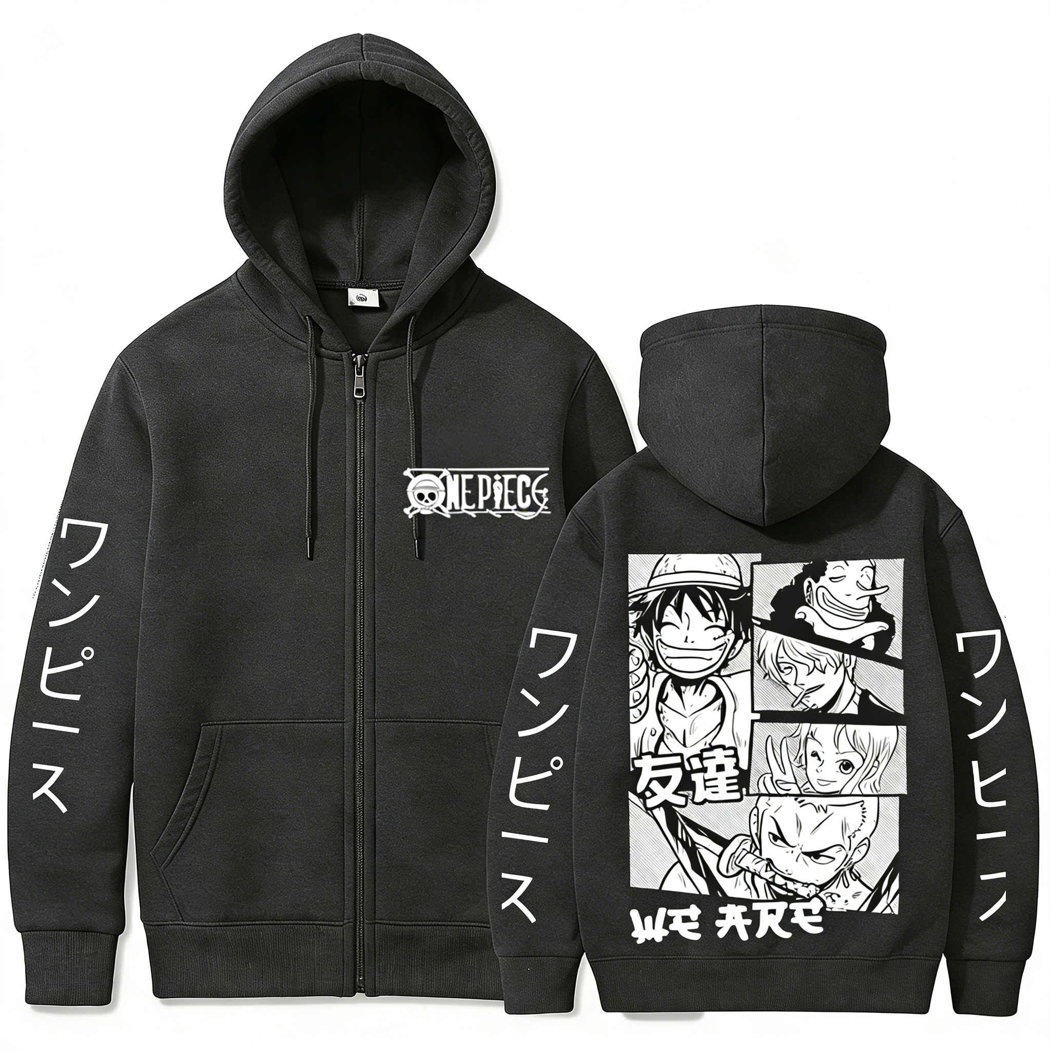 One Piece Anime Hoodie Zip Up  - مراجعة Graphic Hoodie Streetwear وسعره