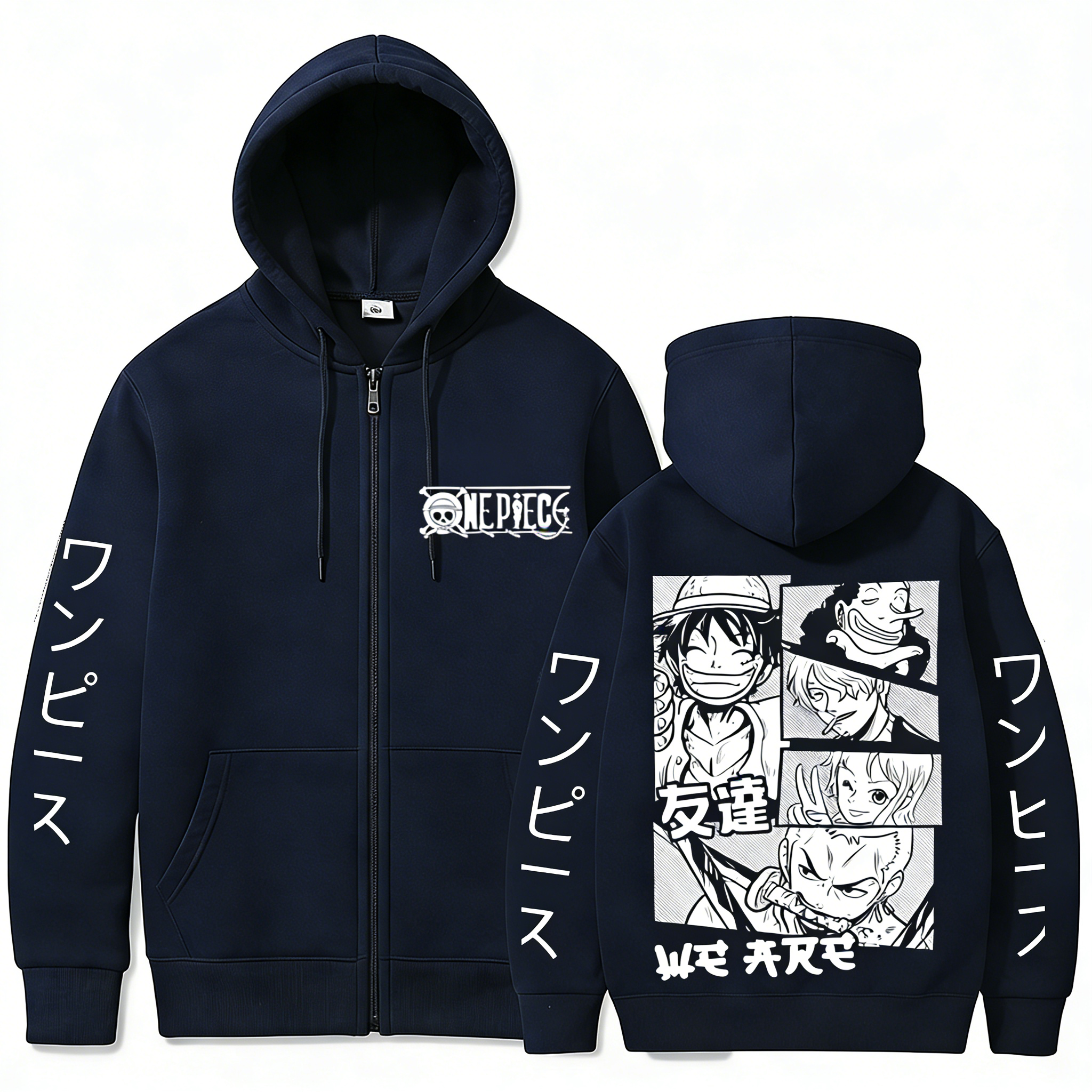 One Piece Anime Hoodie Zip Up  - مراجعة Graphic Hoodie Streetwear وسعره
