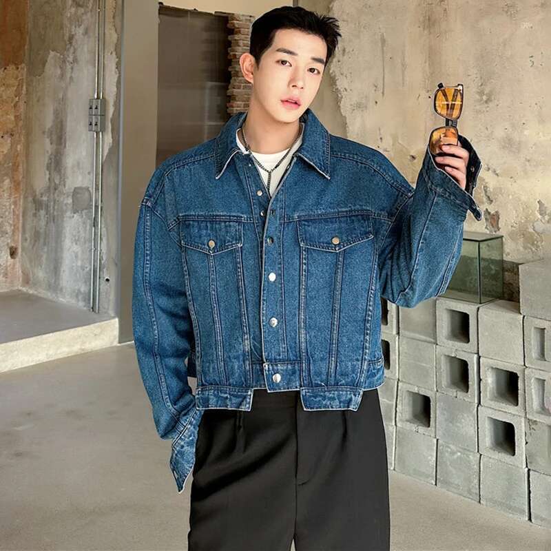 LUZHEN Personality Denim Short - مراجعة Street Fashion Men 2025 وسعره