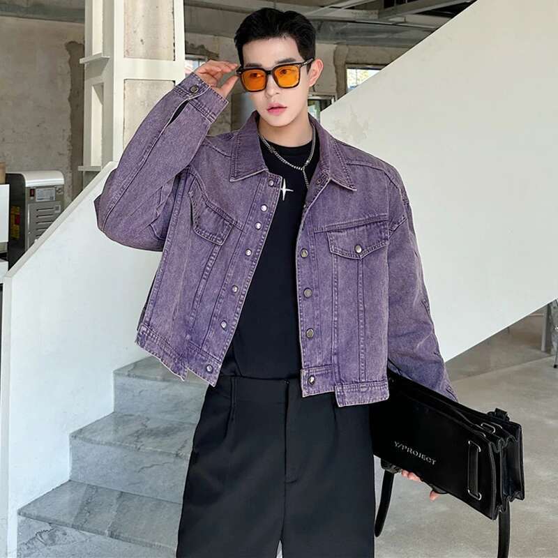 LUZHEN Personality Denim Short - مراجعة Street Fashion Men 2025 وسعره