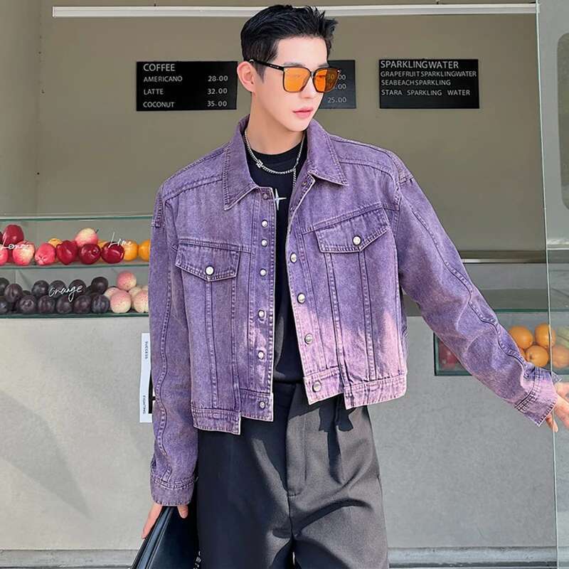 LUZHEN Personality Denim Short - مراجعة Street Fashion Men 2025 وسعره
