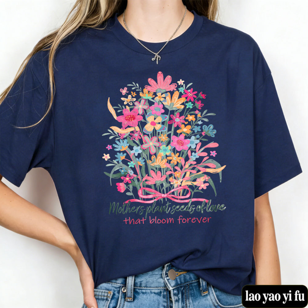 Floral Mama T Shirt Mother's D - مراجعة Street Fashion Quotes وسعره
