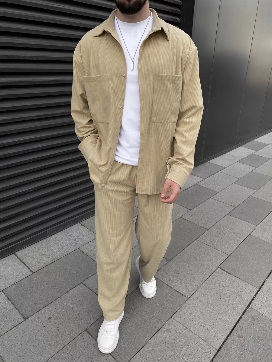 Men's corduroy two-piece outfi - مراجعة Street Fashion For Man وسعره
