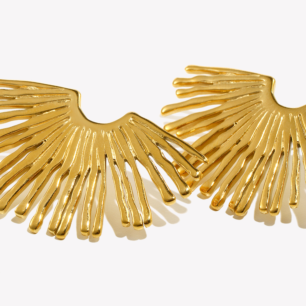 Street Exaggerated Ray Fan-sha - مراجعة Street Fashion Earrings وسعره