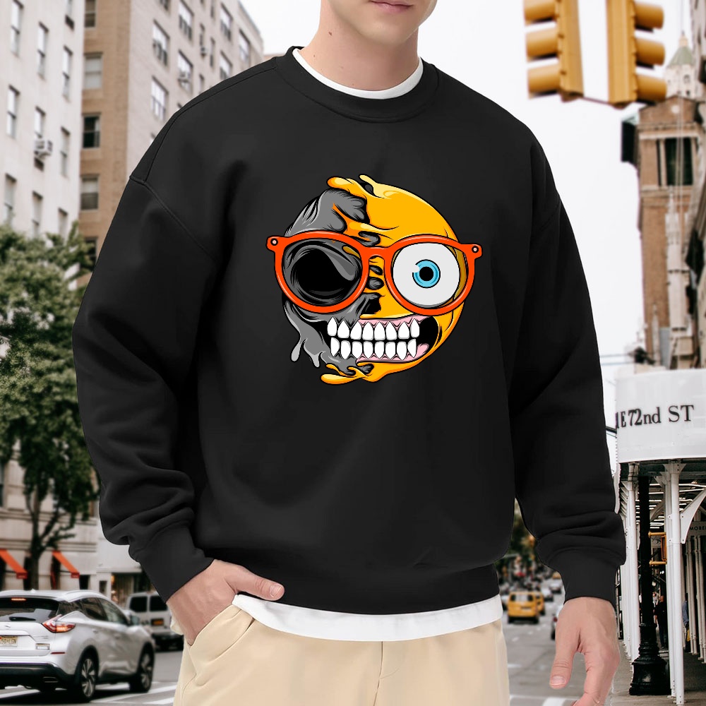 Men's Black Loose-Fitting Crew - مراجعة Quirky Street Fashion وسعره