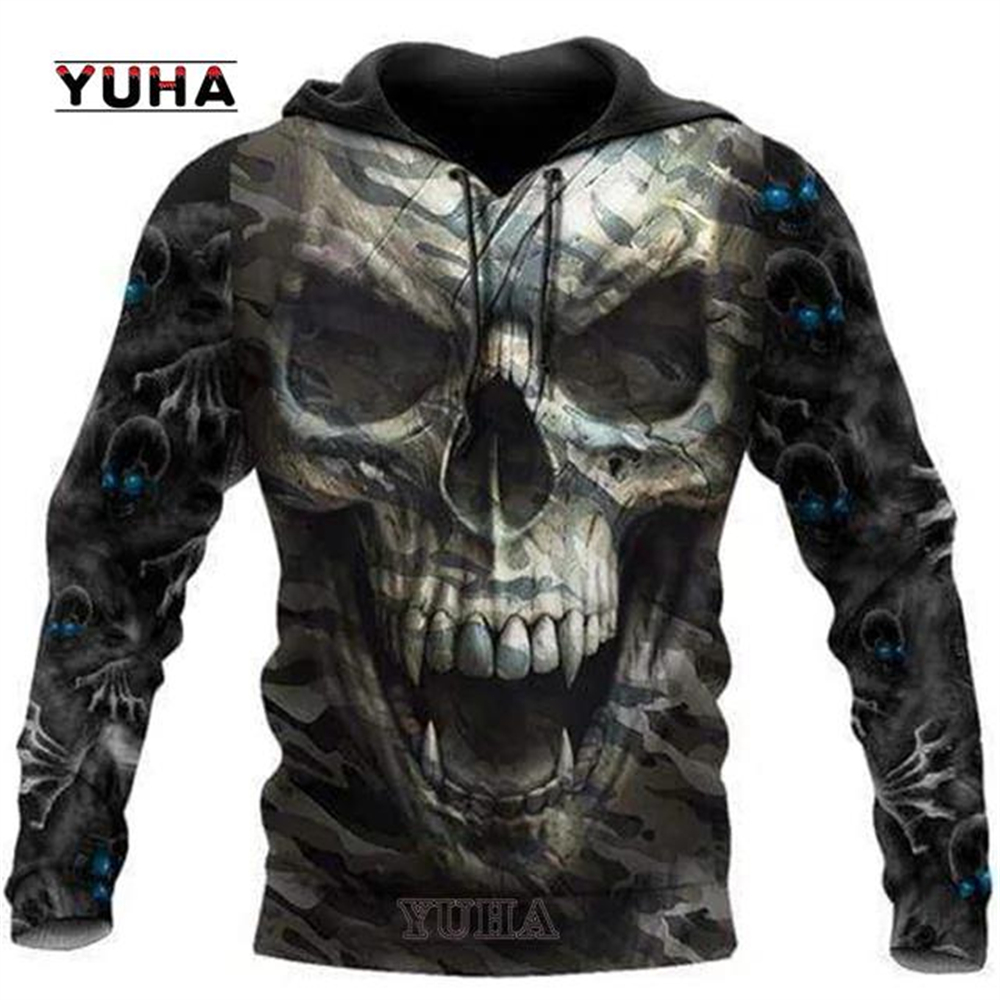 3D Printed Skull Graphics Men' - مراجعة Graphic Hoodie Streetwear وسعره