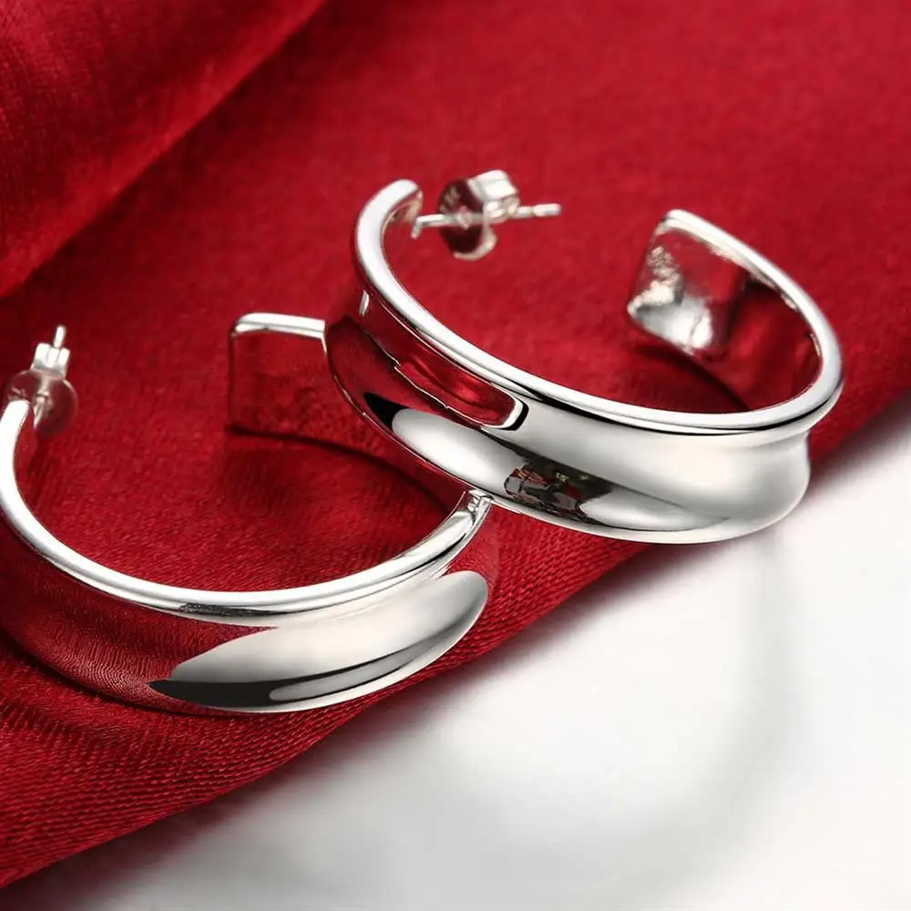 925 Sterling Silver Beautiful  - مراجعة Street Fashion Earrings وسعره