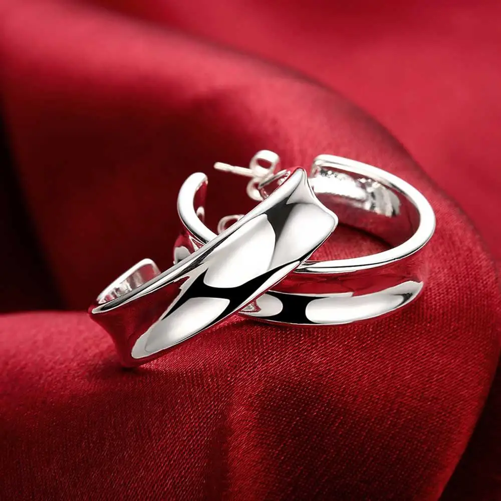 925 Sterling Silver Beautiful  - مراجعة Street Fashion Earrings وسعره