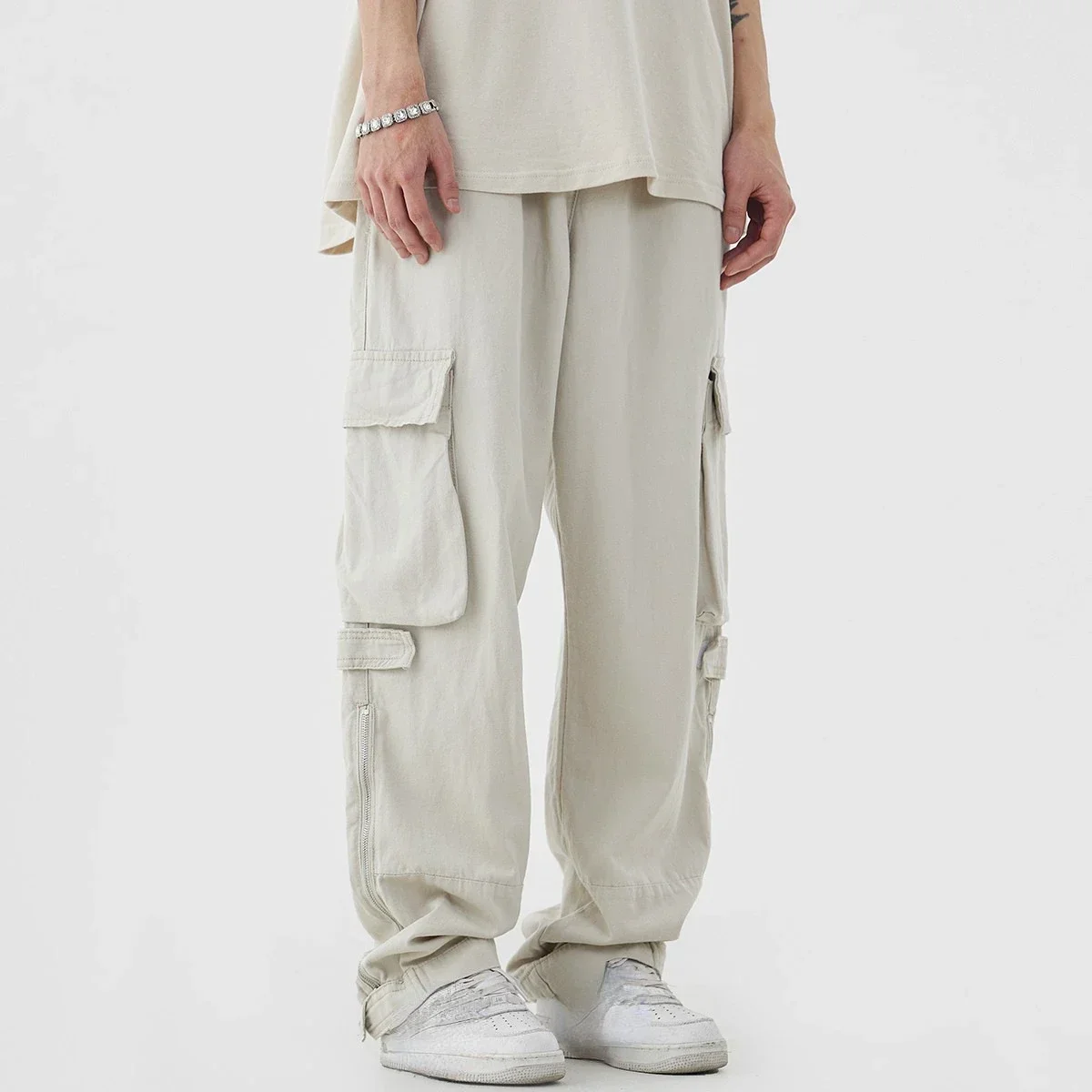 American Retro Multi-pocket Fa - مراجعة Street Fashion Brand وسعره