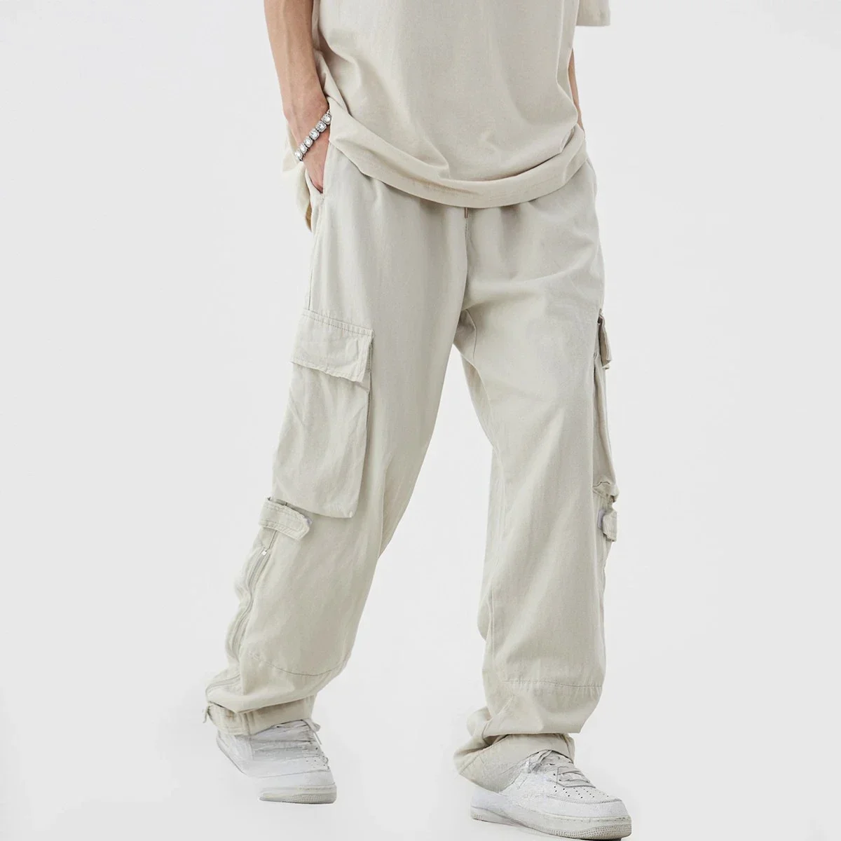 American Retro Multi-pocket Fa - مراجعة Street Fashion Brand وسعره