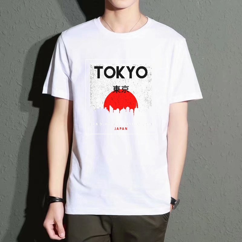 Men's Black Round-Neck Short-S - مراجعة Street Fashion Tokyo وسعره